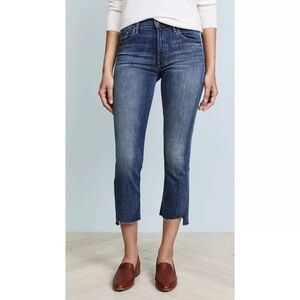 Mother Crop Step Fray Jean